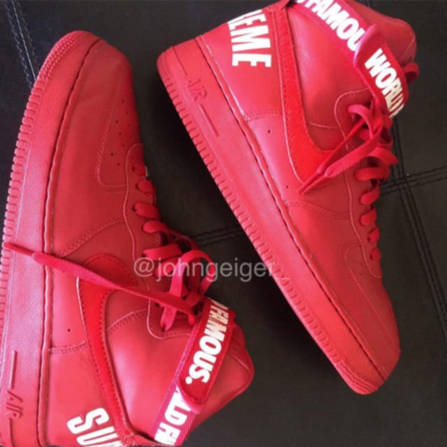supreme air force 1 red