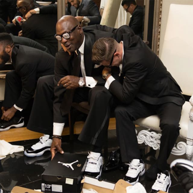 Michael Jordan Wears Air Jordan XI Low "Concord" at Wedding Complex