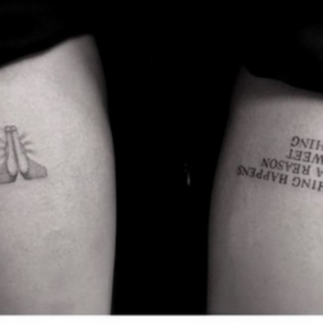 Looks Like Drake Got a Praying Hands Emoji Tattoo Complex