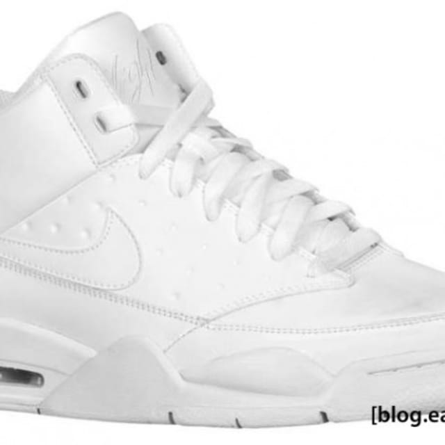 all white nike flights