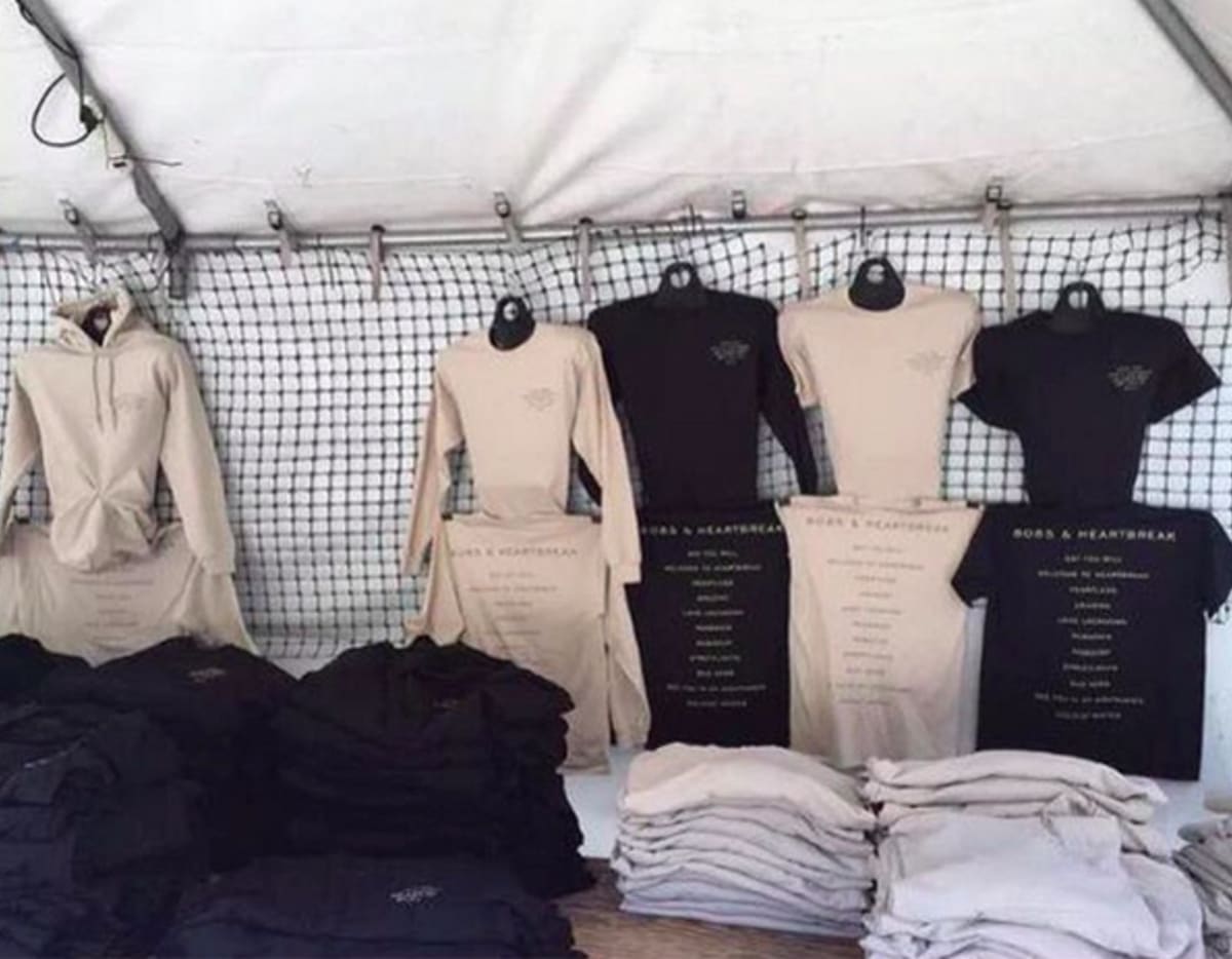 808 and heartbreak merch