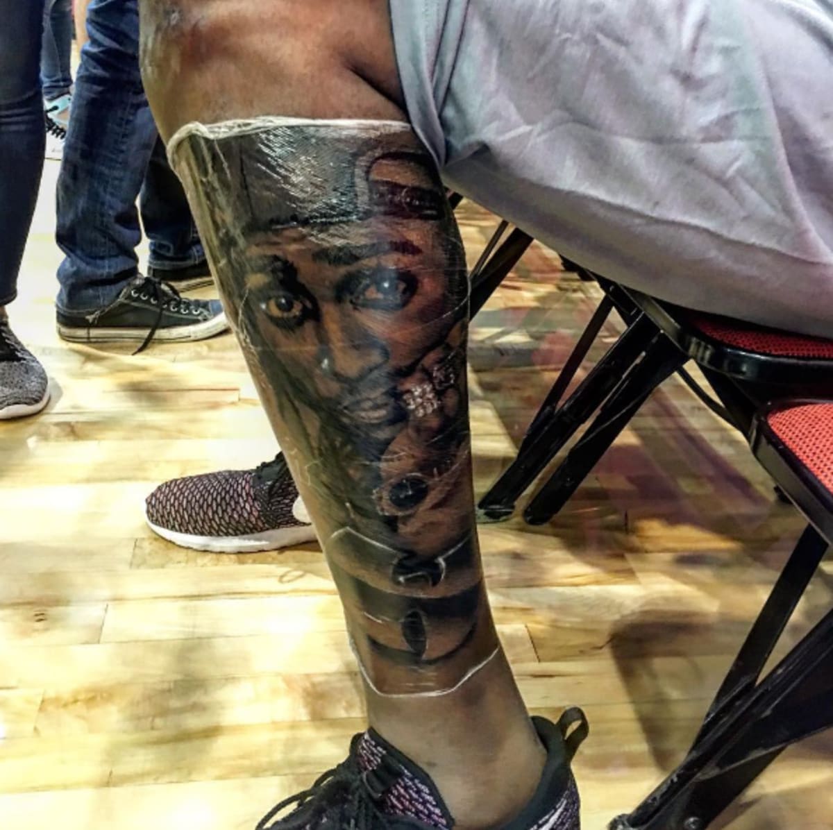 kevin durant got a massive tupac tattoo on his leg complex kevin durant got a massive tupac tattoo on his leg complex