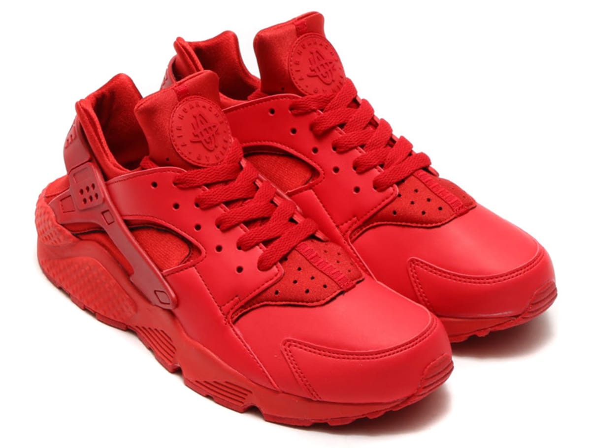 varsity red huaraches