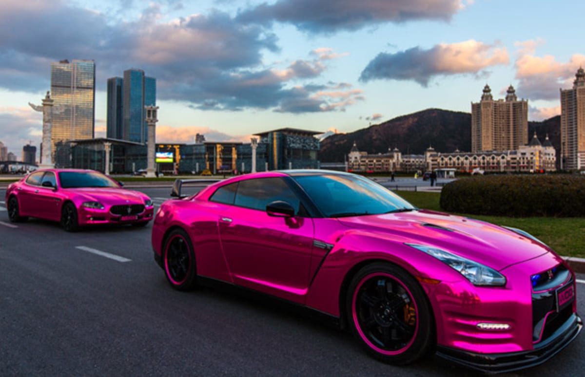 The Pink Chrome Nissan GT-R and Maserati Quattroporte Aren ... The Pink Chrome Nissan GT-R and Maserati Quattroporte Aren ...