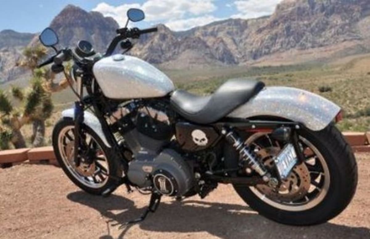 Ridiculously Swarovski Crystal Bejeweled Harley Davidson