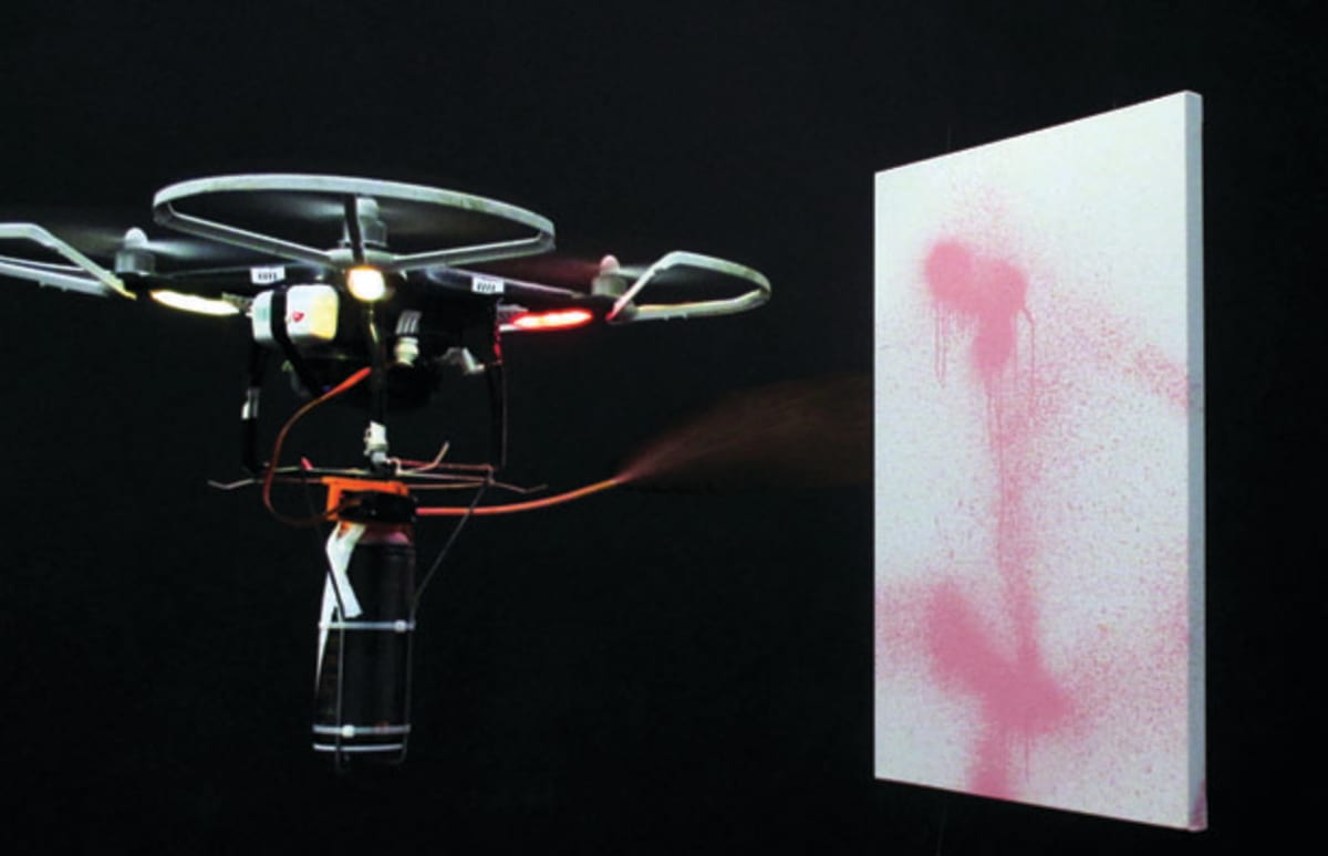Multi Media Artist KATSU Creates Abstracts Using SprayPainting Drones