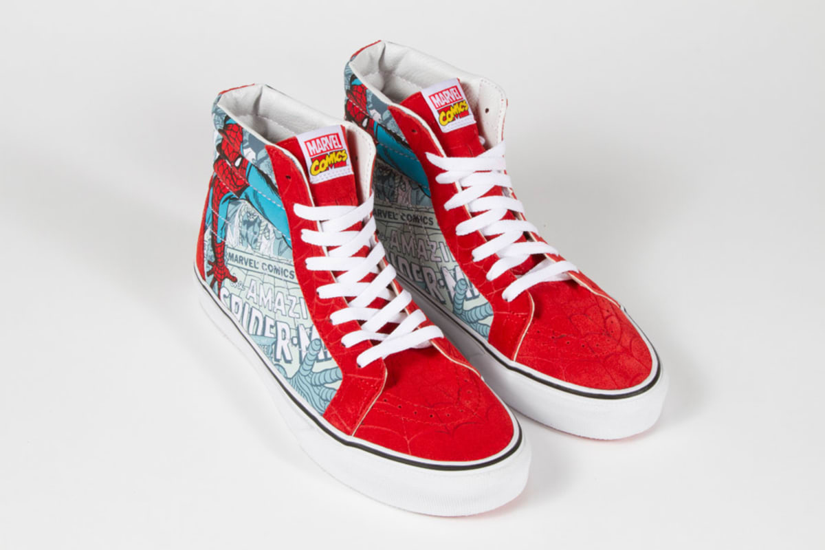 vans spiderman slides