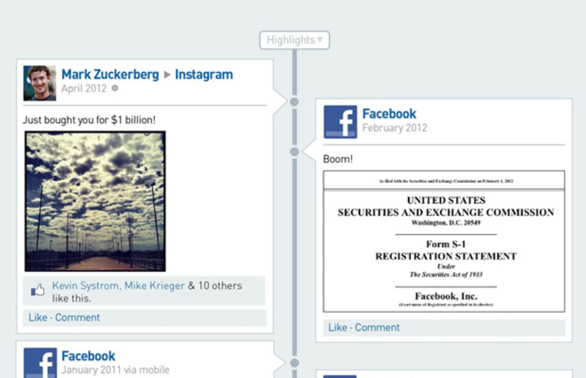 Facebook's History Made into a Timeline Infographic Complex
