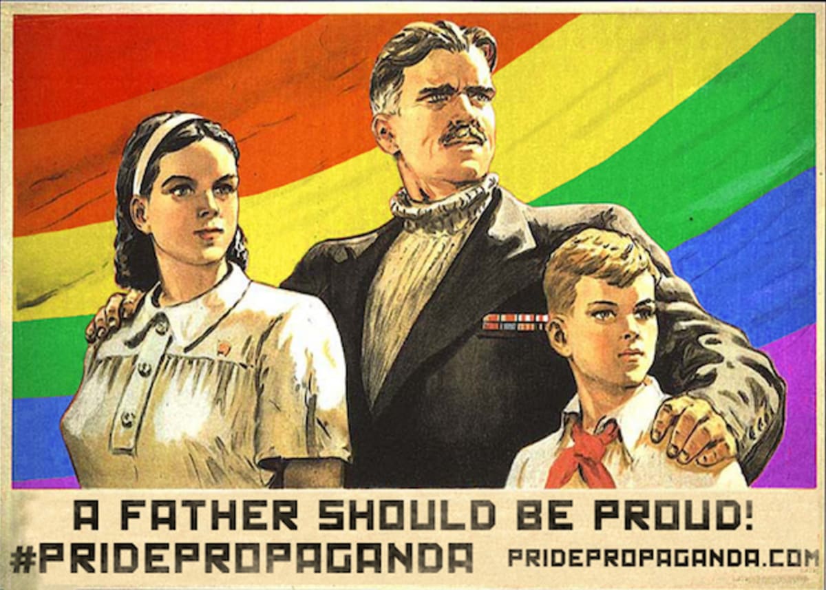 Soviet Propaganda Posters Are Altered In Protest Of Russia S Gay Propaganda Law Complex