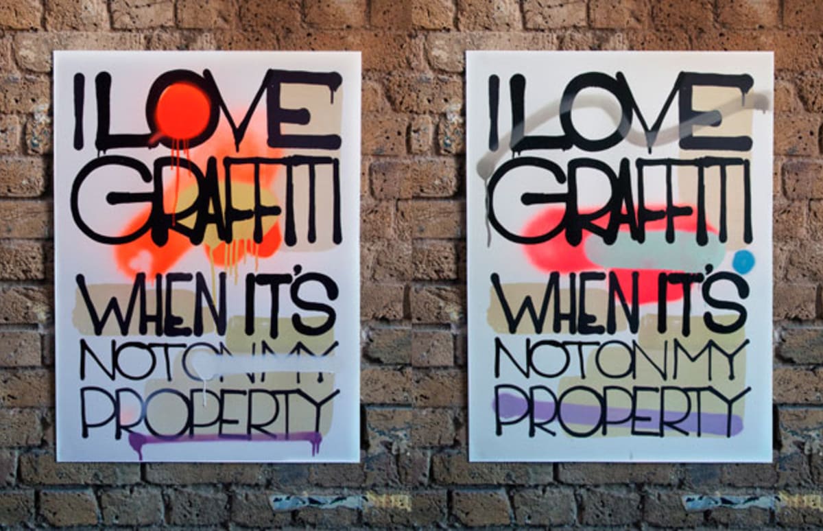 Dope Art For Sale Roid "I Love Graffiti When It's Not On