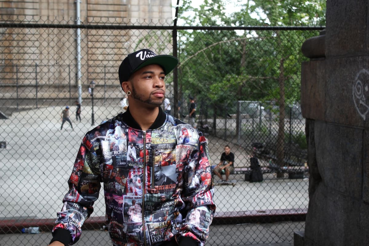 Kinship Bomber Jacket Has an AllOver Print of Old Dipset Album Covers