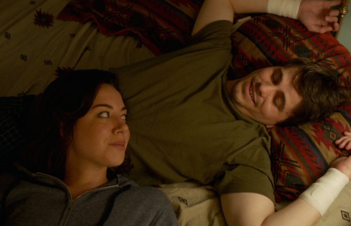 max greenfield and aubrey plaza max greenfield and aubrey plaza