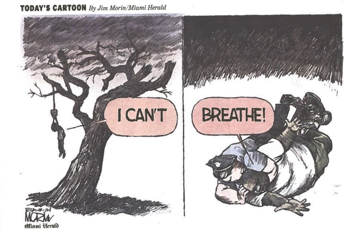 Miami Herald Runs a Powerful Political Cartoon after Eric