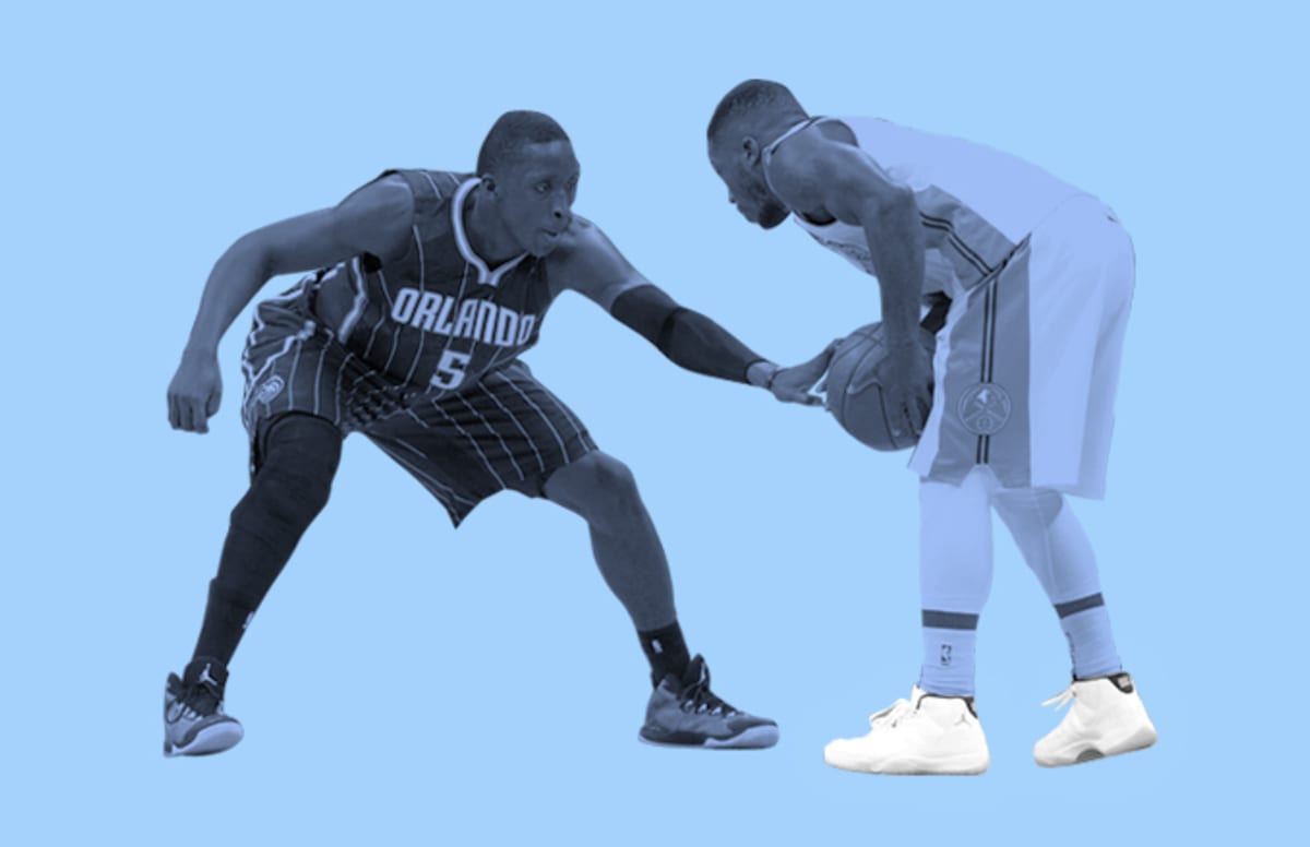 playing basketball in retro jordans