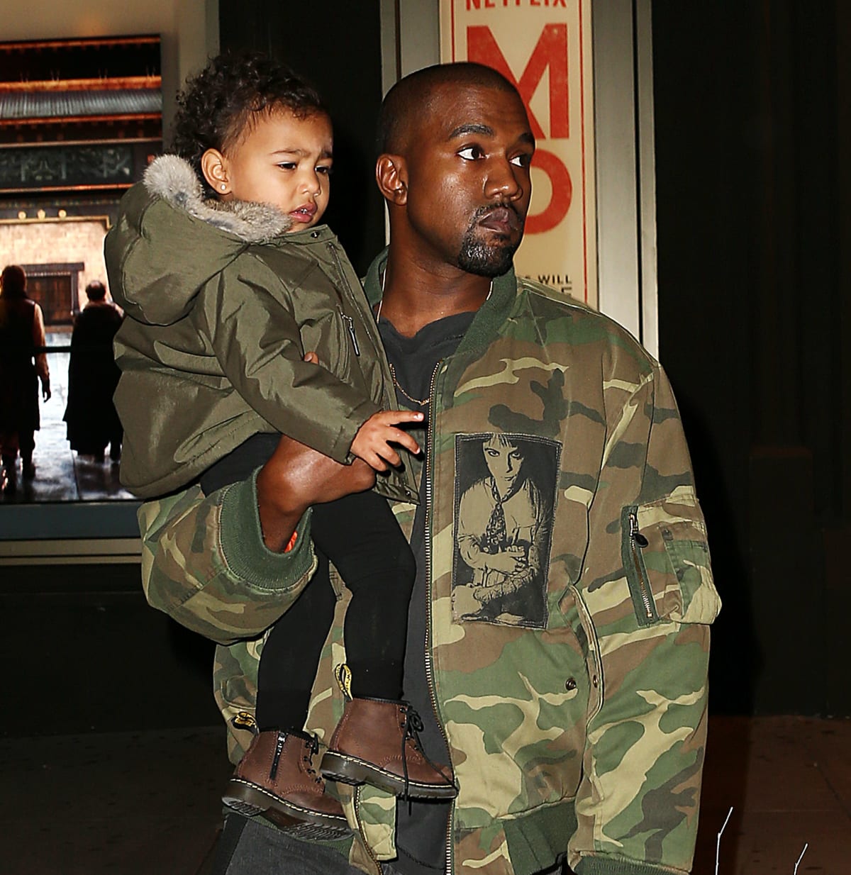 Kanye Rocked a Raf Simons Jacket From 2001 While Out With North in New ...