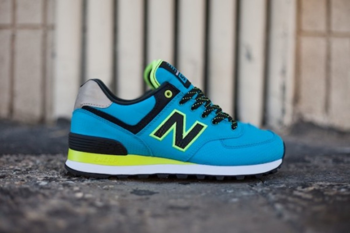 new balance 574 blue and tan