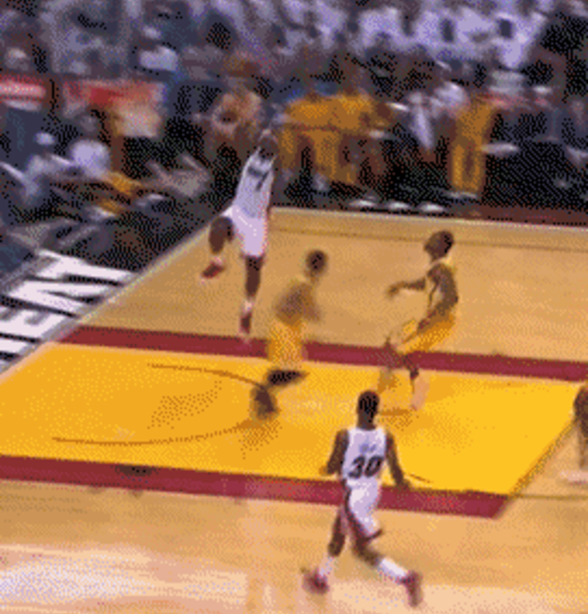 LeBron James Nearly Hit His Head Against the Rim On Alley-Oop Dunk (GIF ...