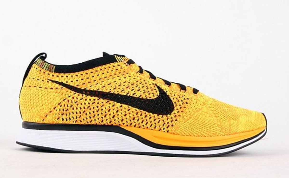 yellow flyknit racer