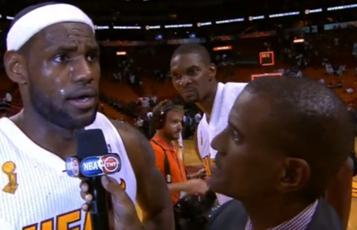 Chris Bosh Is Still the King of Postgame Interview Videobombing (GIF