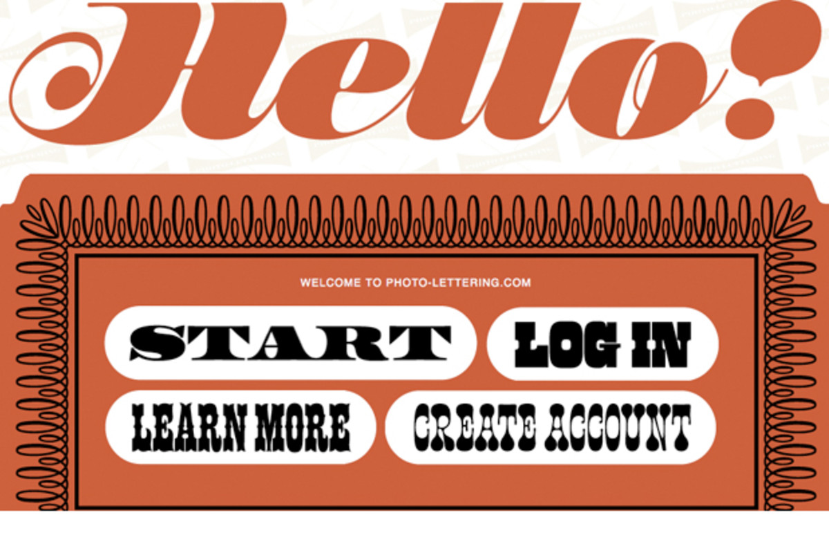 PhotoLettering, from House Industries, is the new Font GoTo Complex