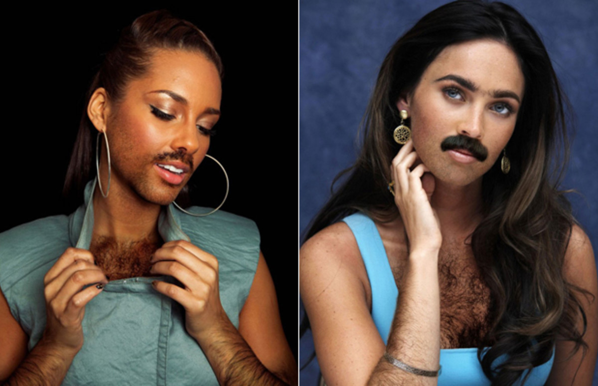 Celebrity Women Photoshopped With Beards Complex