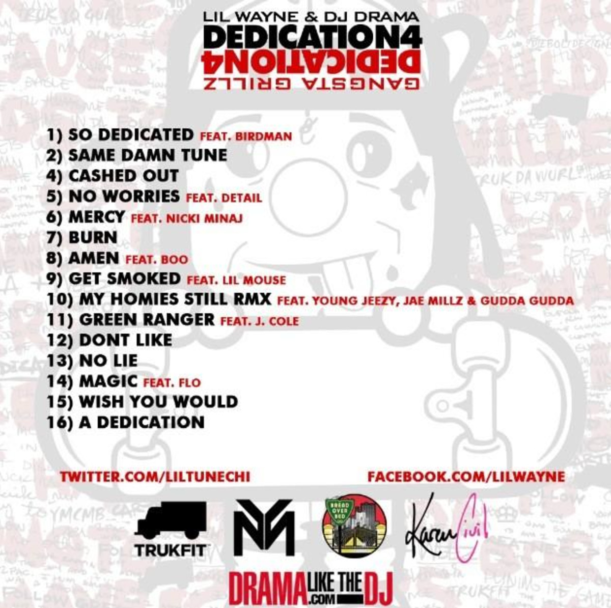 Lil Wayne Dedication 4 Tracklist