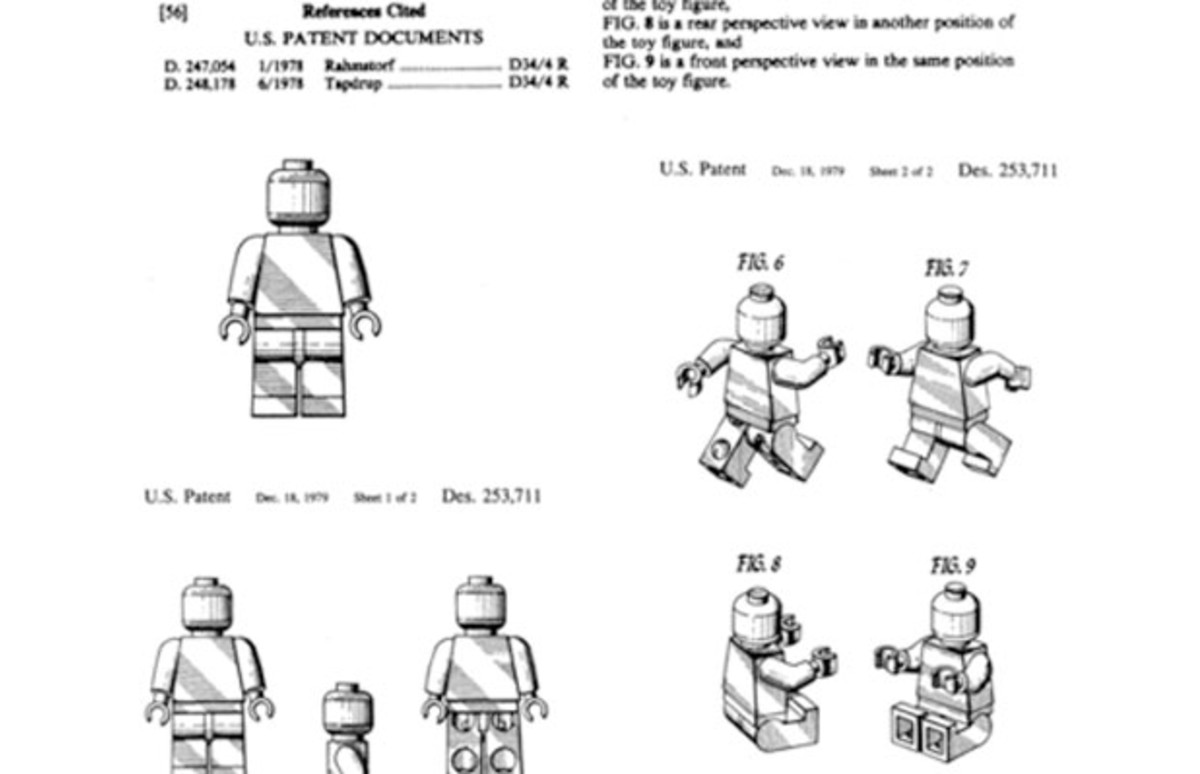 lego minifigure patent drawing