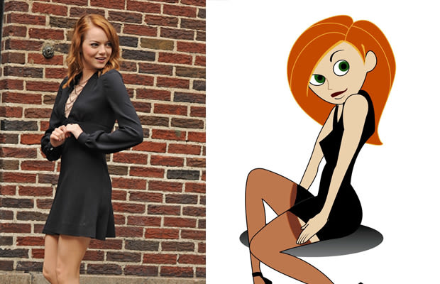 Emma Stone / Kim Possible, Kim Possible - 25 Celebrities Who Look Like ...