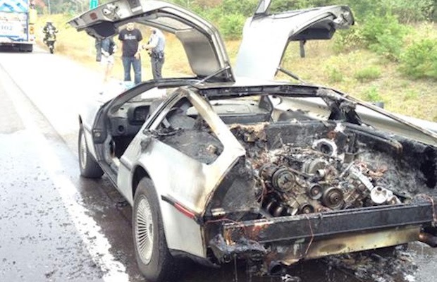 Engine Fire Completely Melts A Delorean Dmc 12 In Pennsylvania Complex