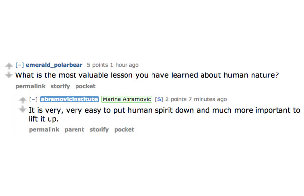 The Most Memorable Responses From Marina Abramovic's Reddit AMA | Complex