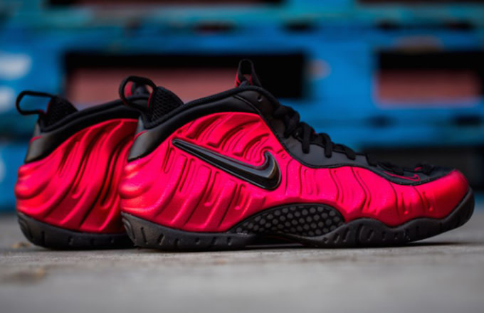 red and white foamposite 2020