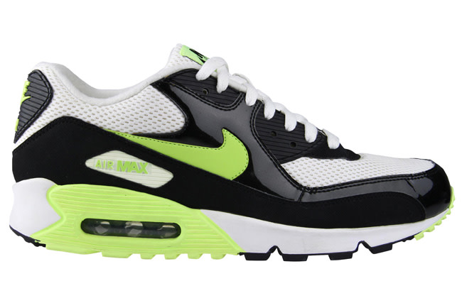 nike air max white black volt