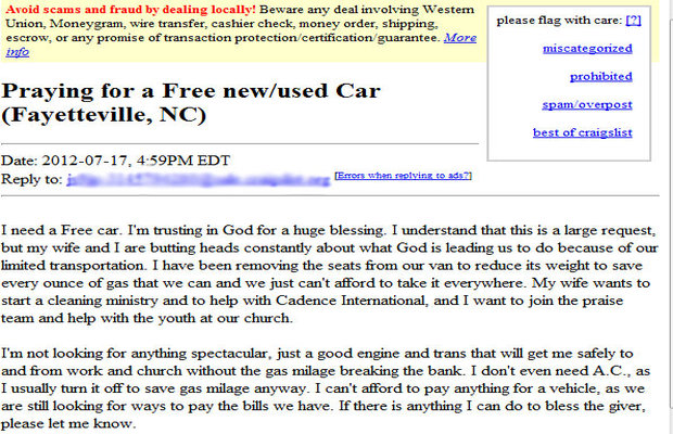 Craigslist eli datingtäydellinen kytkennät leirintä alue