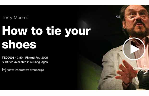 Image result for ted talk tie shoes wrong