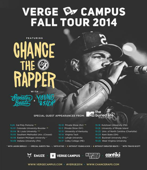 chance the rapper tour