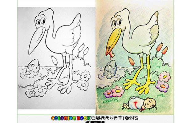 these disturbing coloring book pages will corrupt innocent children