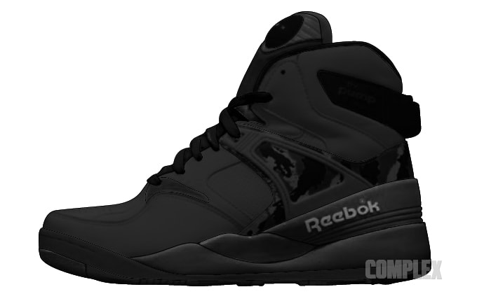 all black reebok pumps