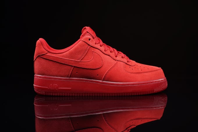 red suede air force ones