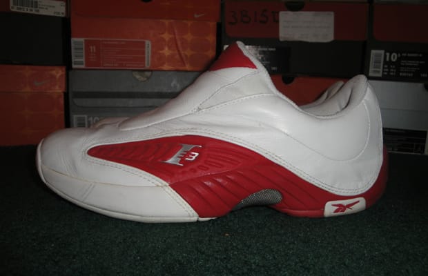 allen iverson shoes red and white