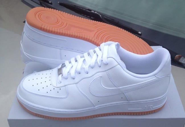 air force 1 white with gum bottom