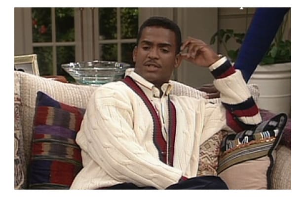 Collegiate Cardigan - Carlton's 15 Best Looks on Fresh Prince of Bel ...