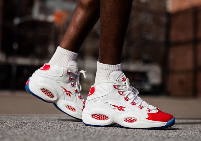 all red reebok questions for sale