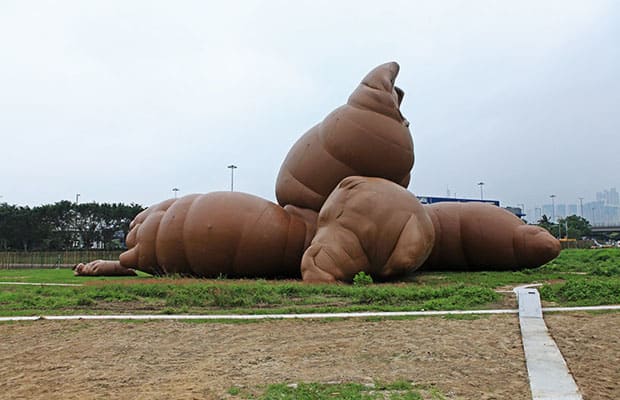 An Inflatable Sculpture In Hong Kong By Paul McCarthy Resembles A Giant ...