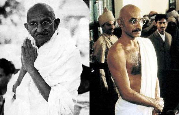Ben Kingsley as Mahatma Gandhi - The 10 Most Uncanny Physical ...