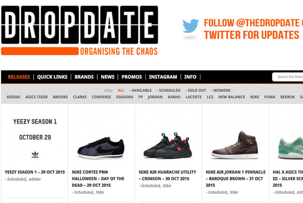 sneaker drop websites