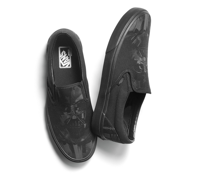 darth vader vans slip ons