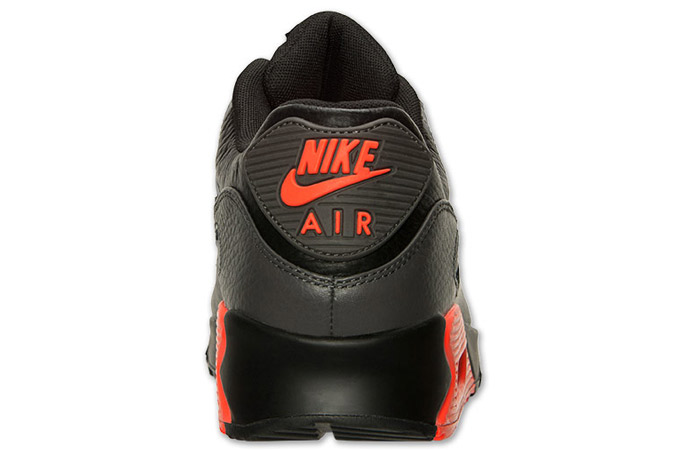 Nike Air Max 90 Leather Black Ash Total Crimson