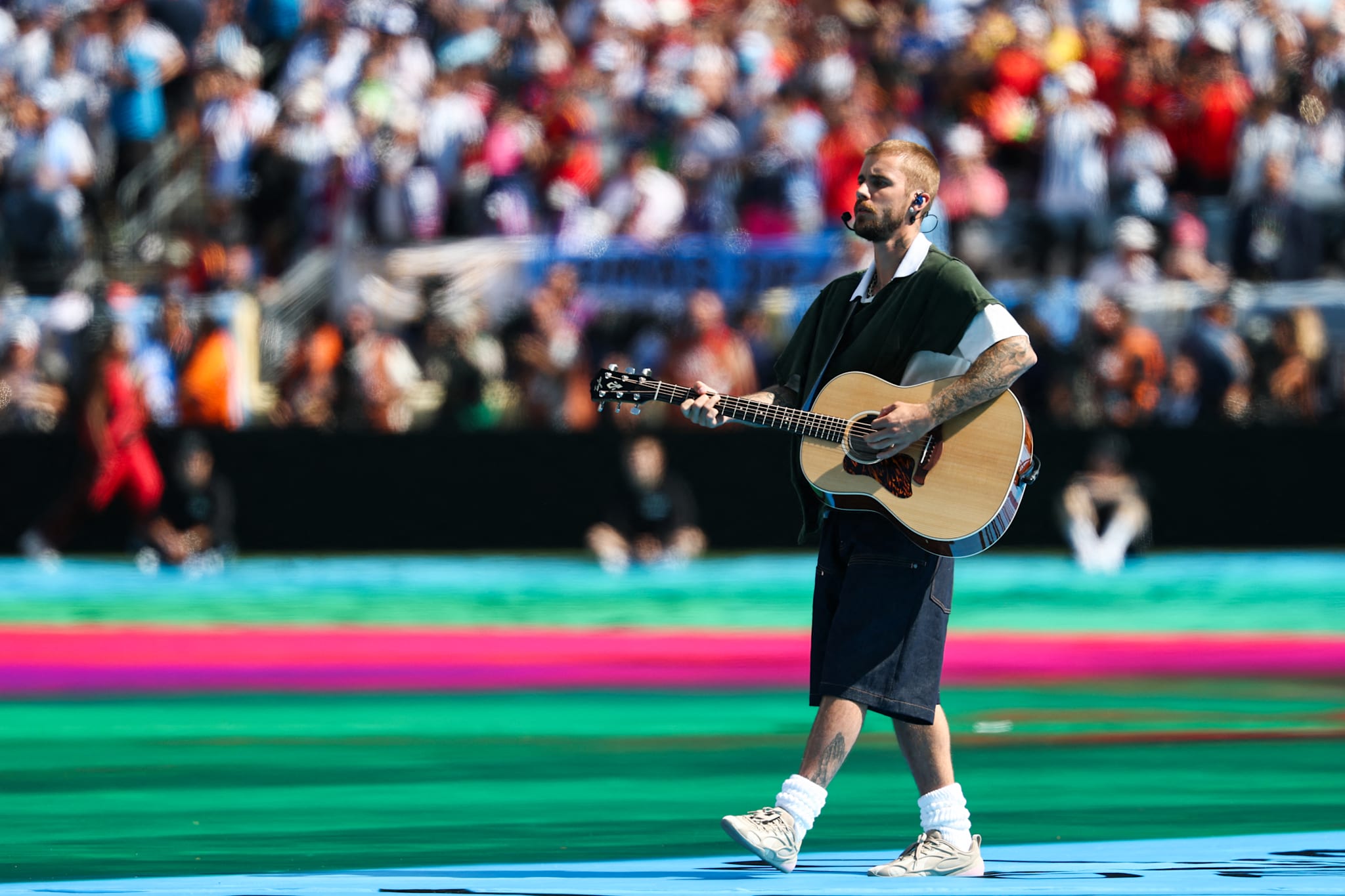 Justin Bieber Debuted Unreleased SKYLRK Sneakers at the World Cup Final