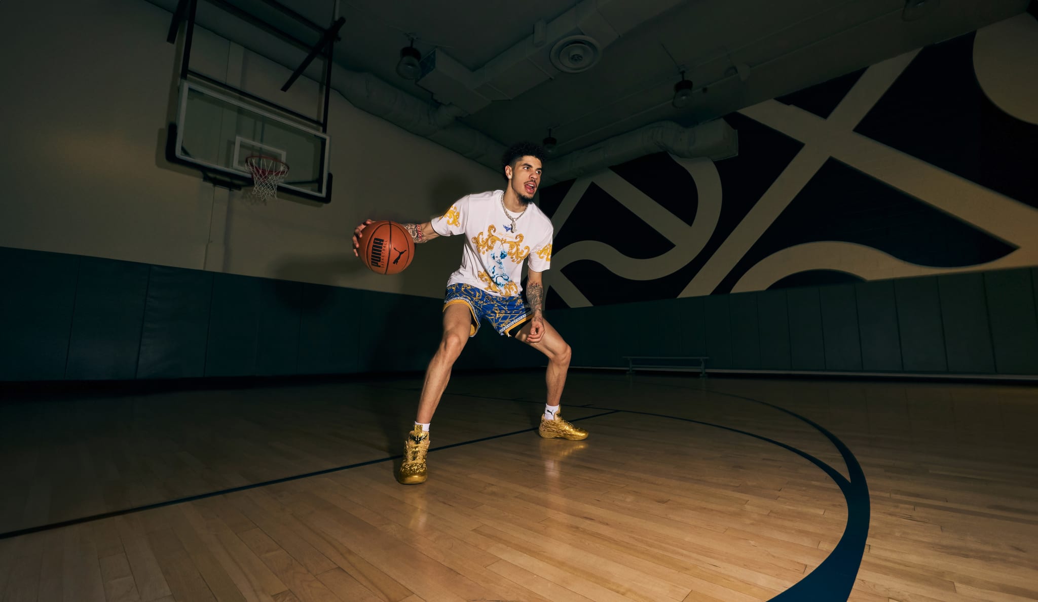 LaMelo Ball's All-Gold Puma Releases Next Week