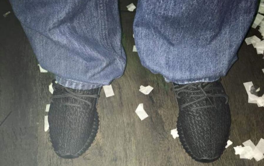 yeezys and jeans